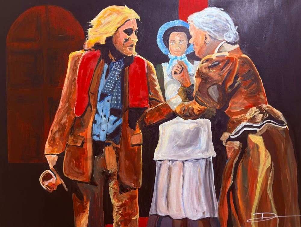 The Witness - Vibrant Figurative Painting