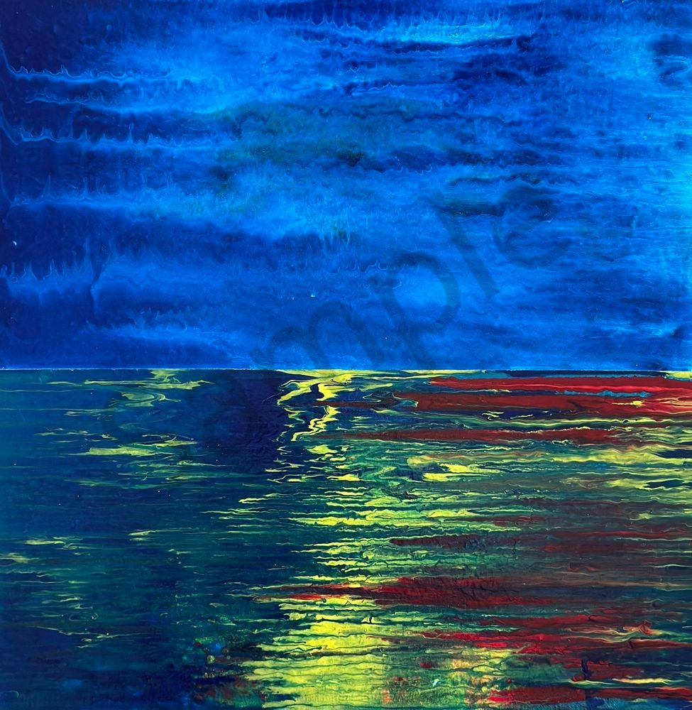 Ocean Reflections - Vibrant Abstract Seascape Painting
