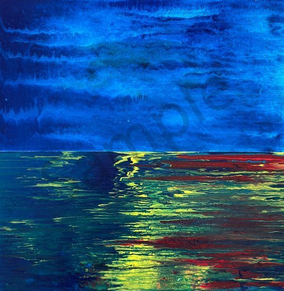 Ocean Reflections - Vibrant Abstract Seascape Painting