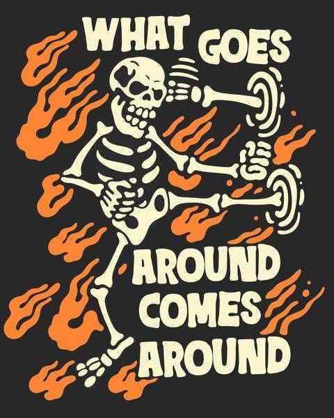 What Goes Around Comes Around Art | rajdoodles
