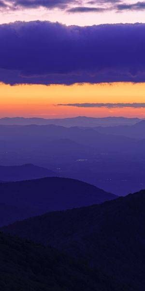 Craggy Purple Sunset Tych 3 Art | McClean Photography