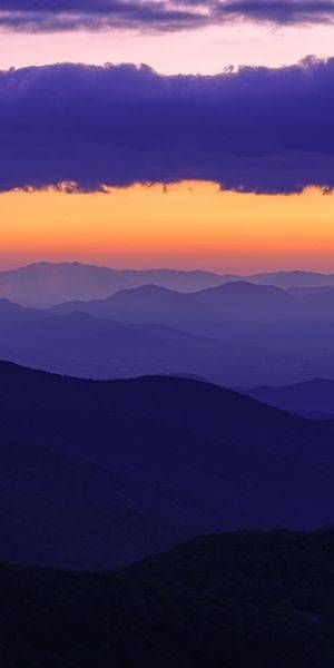 Craggy Purple Sunset Tych 2 Art | McClean Photography