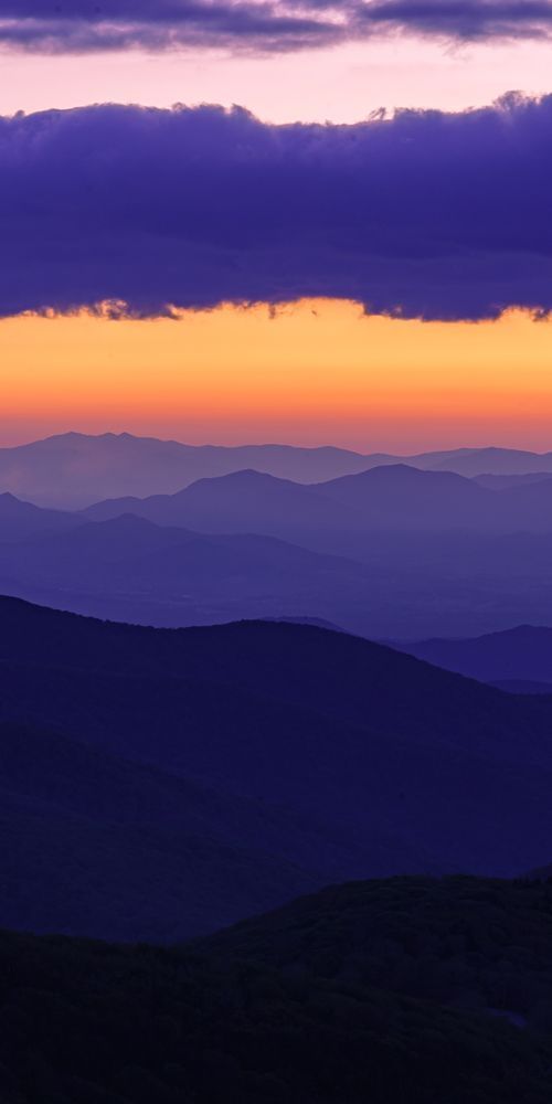Craggy Purple Sunset Tych 2 Art | McClean Photography