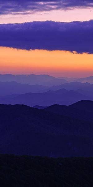 Craggy Purple Sunset Tych 1 Art | McClean Photography