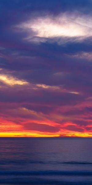 Pacific Beach Fire Beach Tych 2 Art | McClean Photography