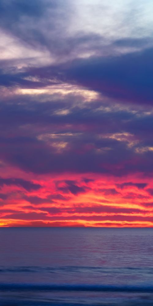 Pacific Beach Fire Beach Tych 3 Art | McClean Photography