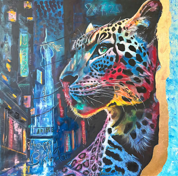 A Leopard In The City Art | Josef Fischer Art