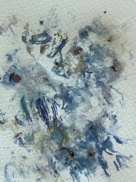 Blue Floral Impression Art | Canvafun