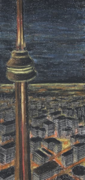 Cn Tower At Night Art | Paintings by Rolly Abarilla