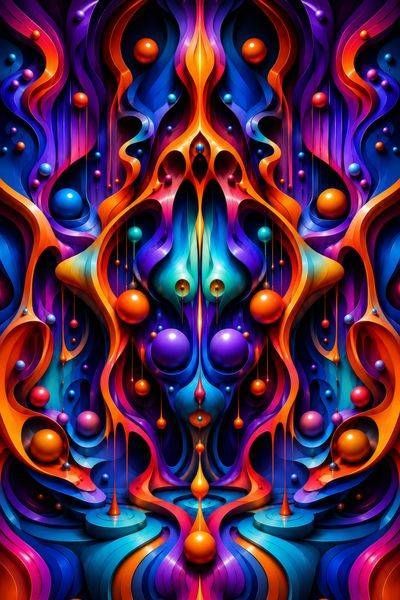 Temple of Flow | Colorful Abstract Wall Art | Eye Ignite