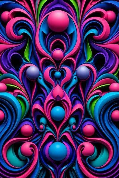 Sculpted Frequency | Colorful Abstract Wall Art | Eye Ignite