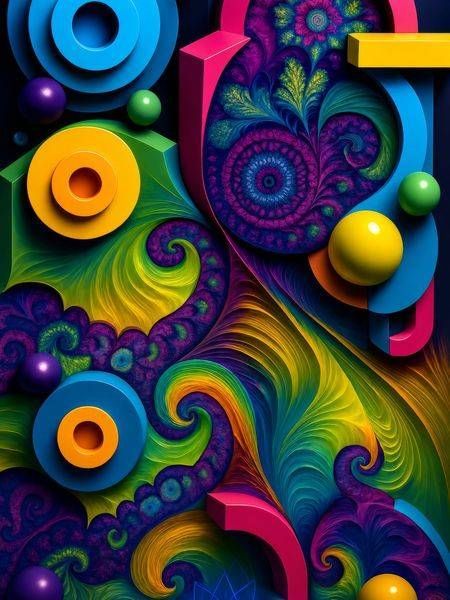 Fractal Playground | Colorful Abstract Wall Art | Eye Ignite
