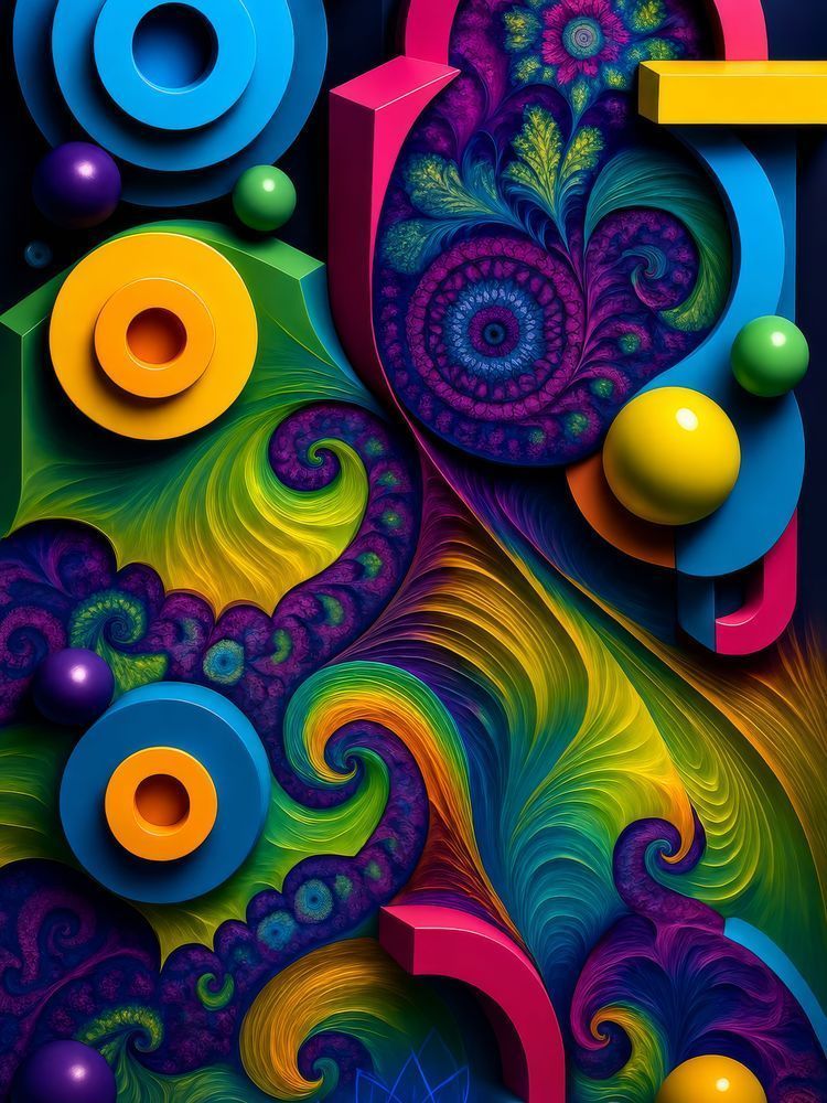 Fractal Playground | Colorful Abstract Wall Art | Eye Ignite
