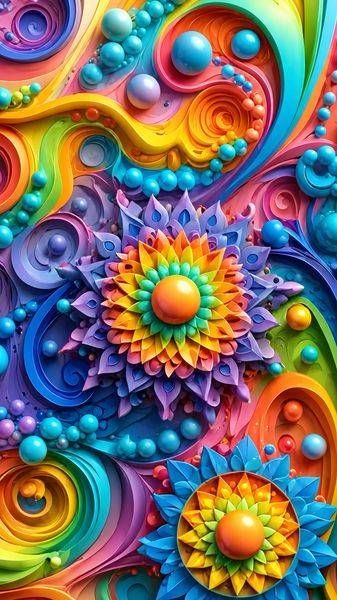 Joy in Full Bloom | Colorful Floral Abstract Wall Art | Eye Ignite
