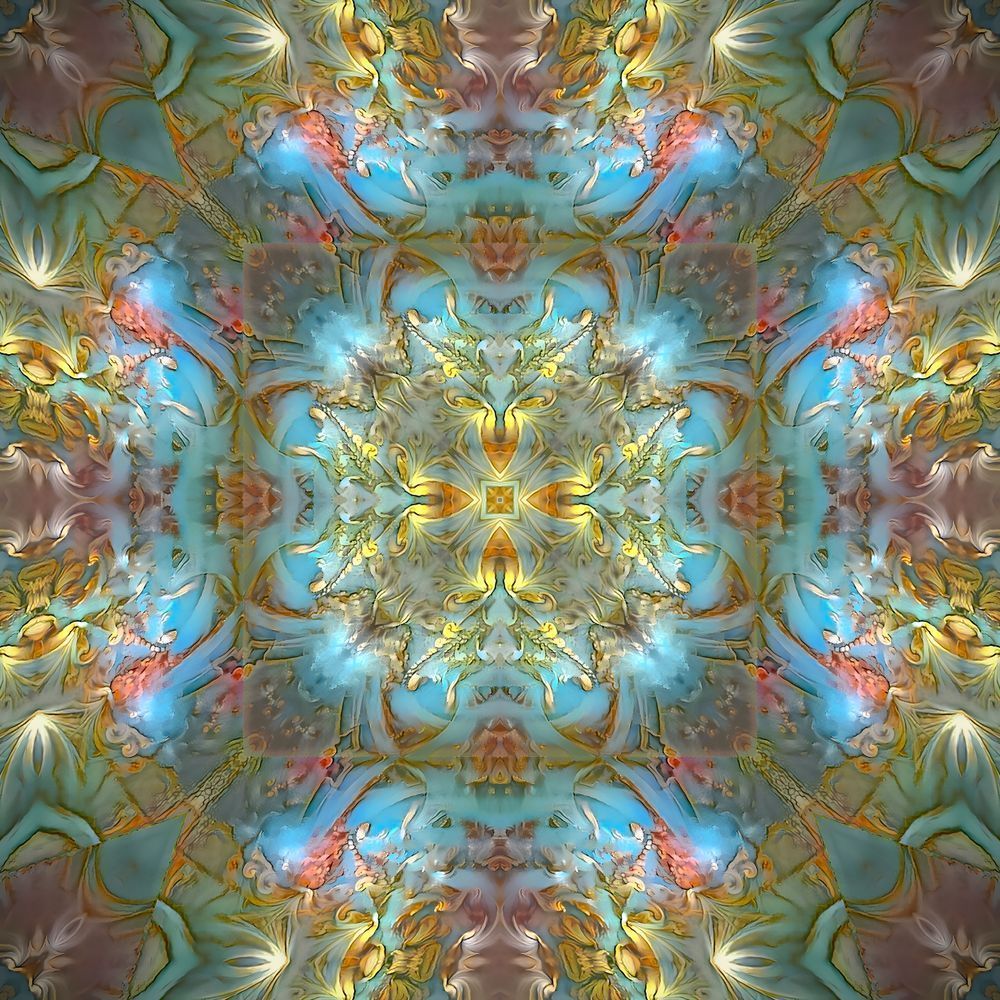 Radiant Grace Fractal Art Print – Spiritual Light Abstract Wall Art