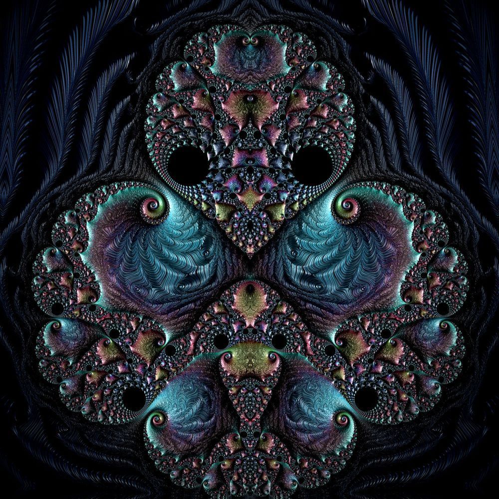 Luminous Shell Fractal Art Print – Abstract Ocean-Inspired Wall Art