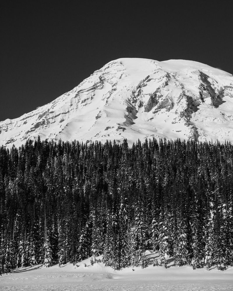 Winter at Mount Rainier, Washington, 2017