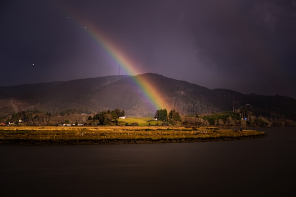 Autumn Rainbow Over the Willapa, South Bend, Washington, 2018