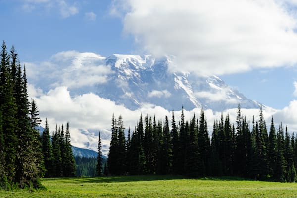 Mount Rainier Shrouded by Clouds, Grand Park, Washington, 2016