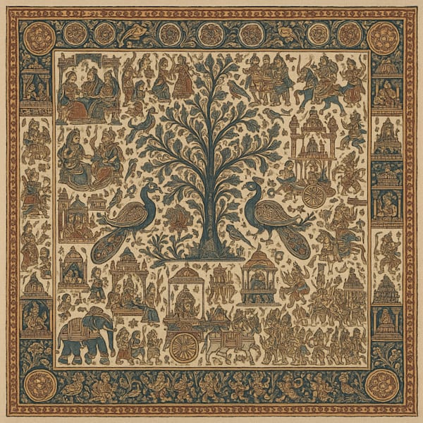 Deity Inspired Kalamkari