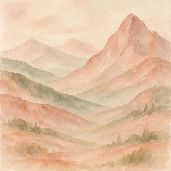 Watercolor mountains