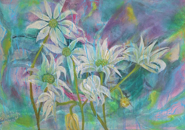 Flannel Flowers In The Rain Art | Amaleigh Art