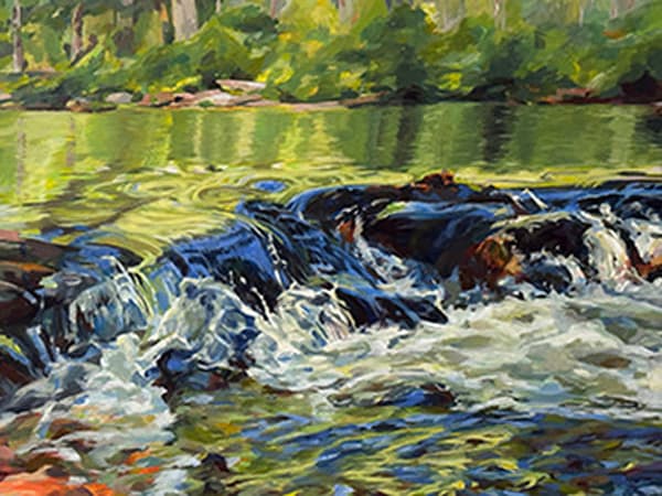 Over The Break In Summer Green Original Art Art | Dana Uzwiak Art