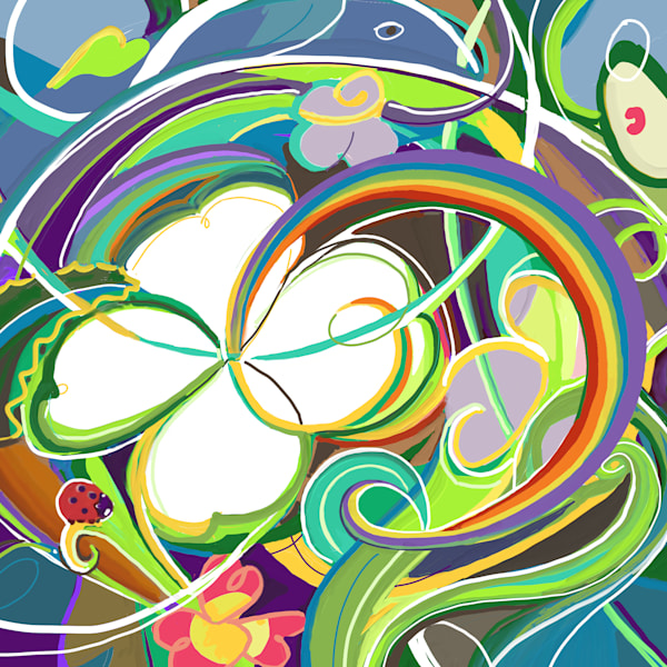 Lucky Four Leaf Clover Art | Dana Uzwiak Art
