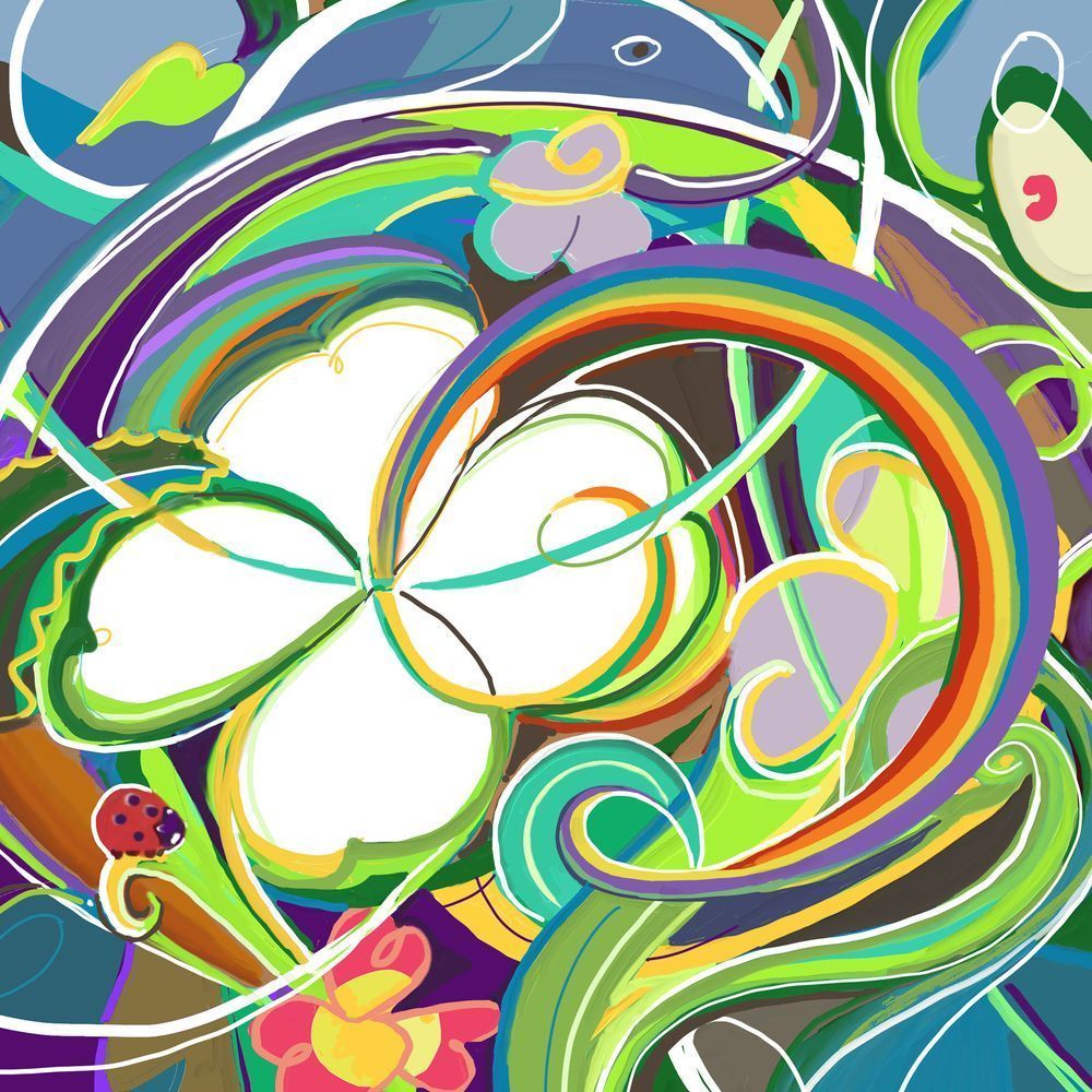 Lucky Four Leaf Clover Art | Dana Uzwiak Art