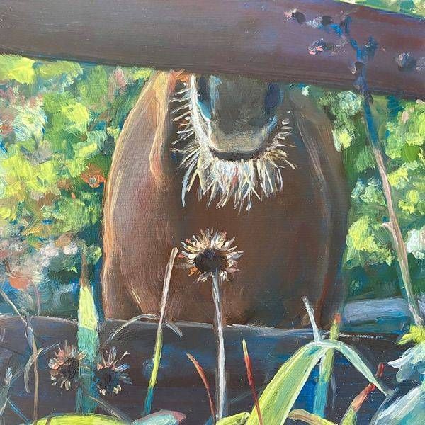 A Conversation From Across The Fence Art | Dana Uzwiak Art