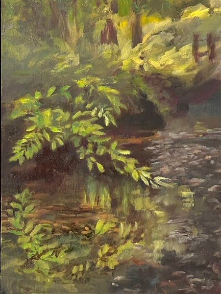 Touching Water Original Art Art | Dana Uzwiak Art