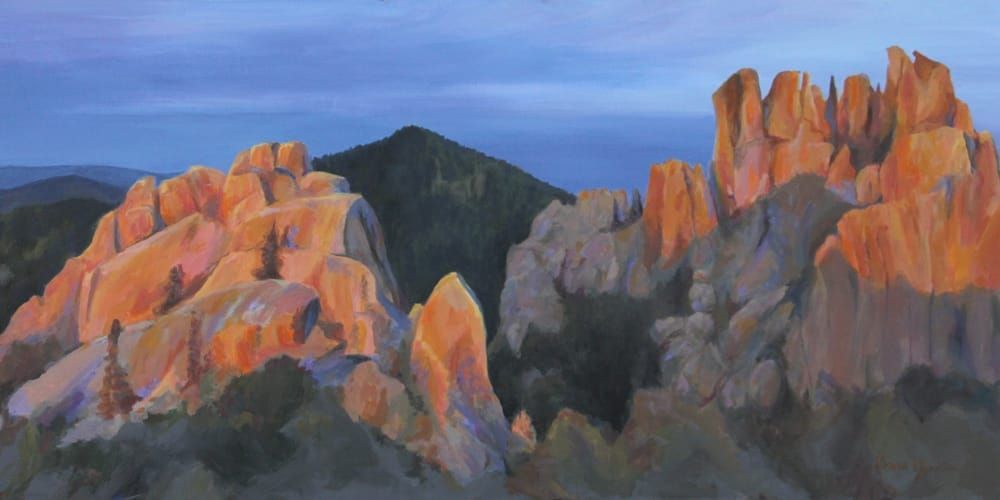 The Burning Crags At Sunrise Art | Dana Uzwiak Art
