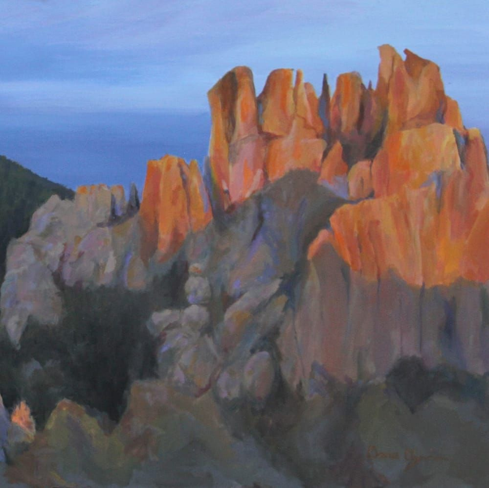 The Burning Crags Easy To Frame Diptych (Right) Art | Dana Uzwiak Art