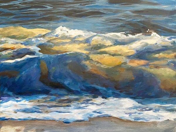 Golden Glow Wave   12 X 16" Print Size Only Art | Dana Uzwiak Art