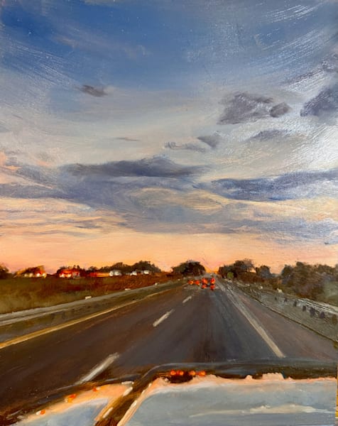 Driving Into The Sunset Original Art #1 Art | Dana Uzwiak Art