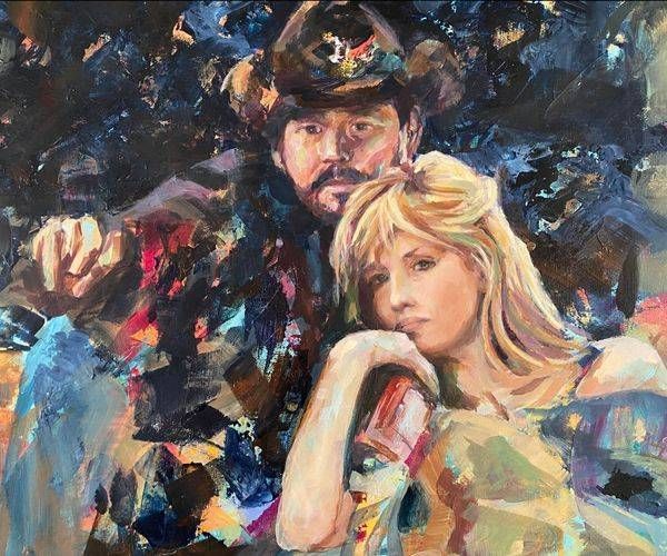 Sipping Whiskey Under The Montana Stars Art | Dana Uzwiak Art