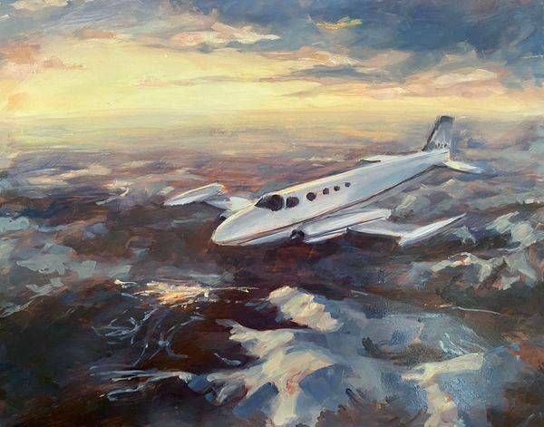 Flying Over Ski Towns Art | Dana Uzwiak Art