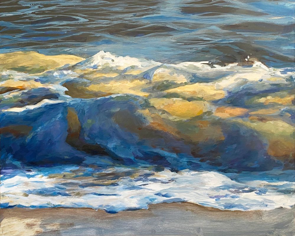 Golden Glow Wave Art | Dana Uzwiak Art