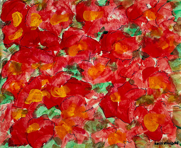 Petals with Personality – Vibrant Acrylic Floral Art for Small Spaces & Apartments | Red Flower Wall Decor

