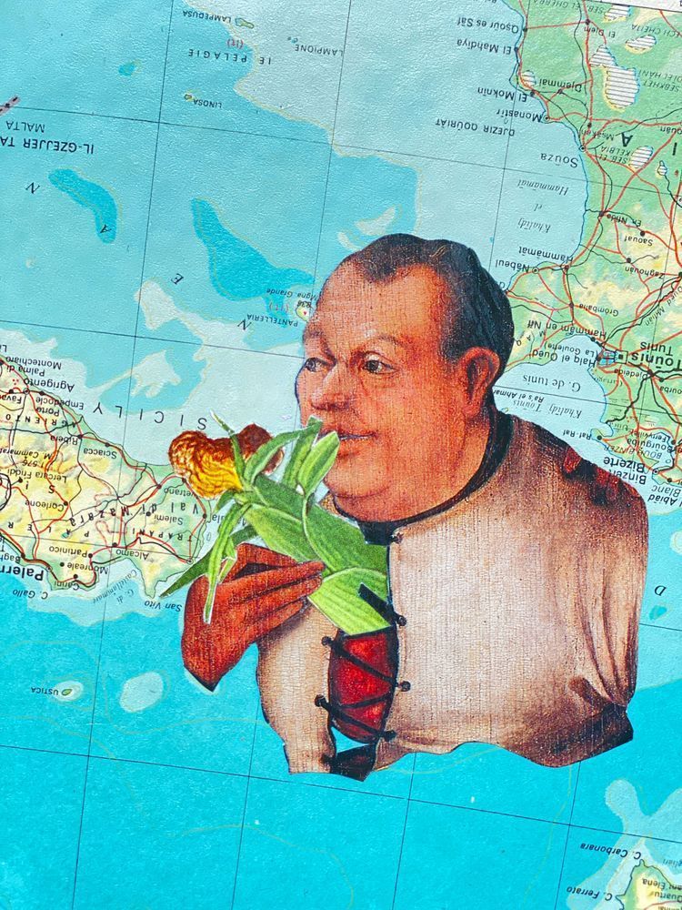 Corn Man – Playful Food & Figure Collage