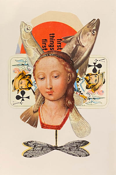 Fish Fry – Whimsical Collage Artwork