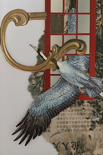 Red Door – Mixed Media Collage Artwork