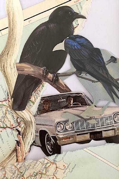 Road Trip – Whimsical Collage Inspired by Travel
