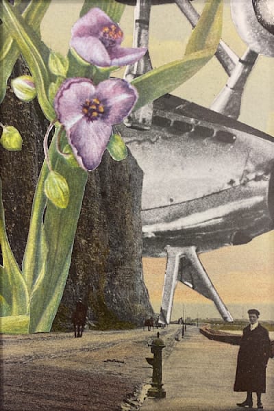 Vulcania – Hand-Cut Analogue Collage Art by Mina