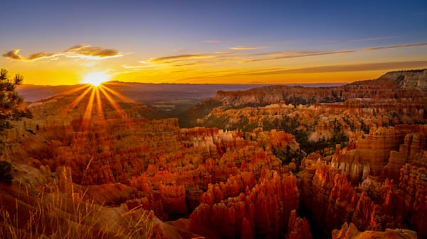 Bryce Canyon Sunrise — Quiet Fire Along The Rim Of Ancient Stone Photography Art | Harry Beugelink Photography