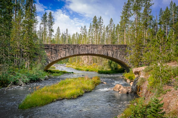 Crawfish Creek Bridge, Yellowstone Quiet — A Quiet Study Of Stone And Moving Water Photography Art | Harry Beugelink Photography