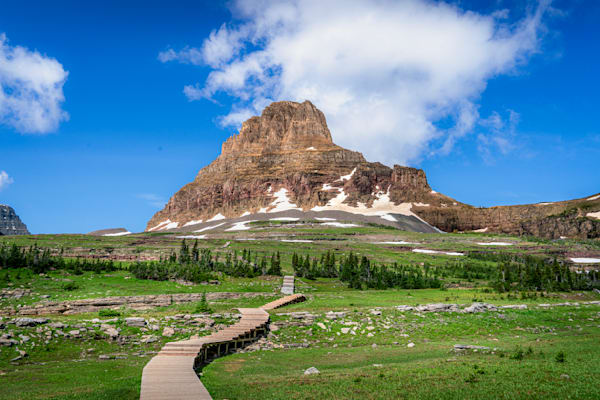 Remembering Footsteps   Boardwalk To Clements Mountain In Glacier Photography Art | Harry Beugelink Photography