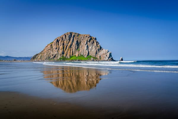 Anchored Calm — Morro Rock Standing Over Its Twin Reflection Photography Art | Harry Beugelink Photography
