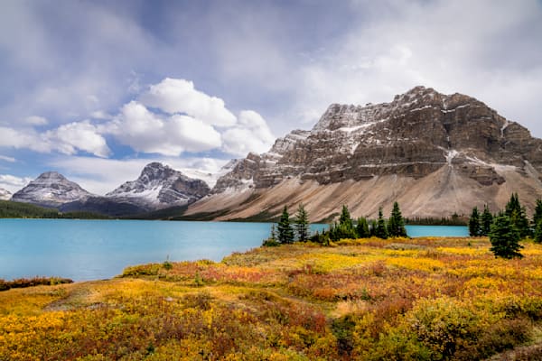Fall Colors at Bow Lake in the Canadian Rockies