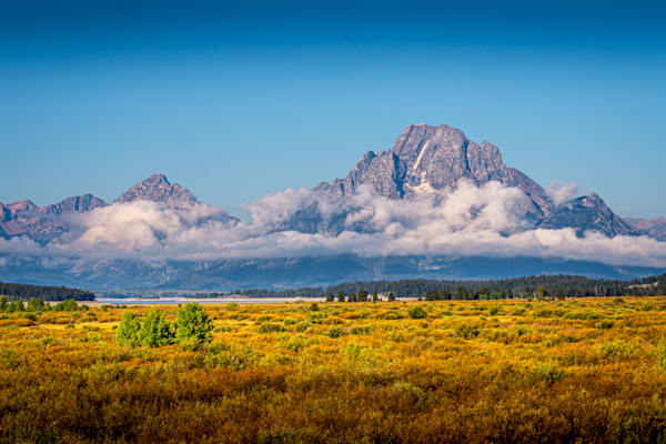 Where Golden Prairie Meets Granite — Mount Moran And The Grand Tetons Photography Art | Harry Beugelink Photography